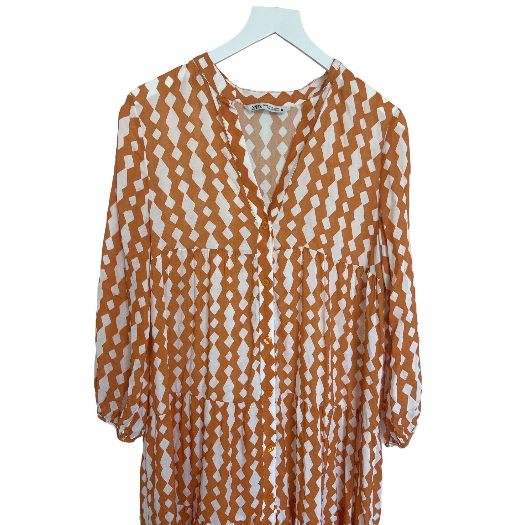 Zara Zara Geo Print Midi Dress Size XS / US 0-2 / IT 36-38 - 3 Thumbnail