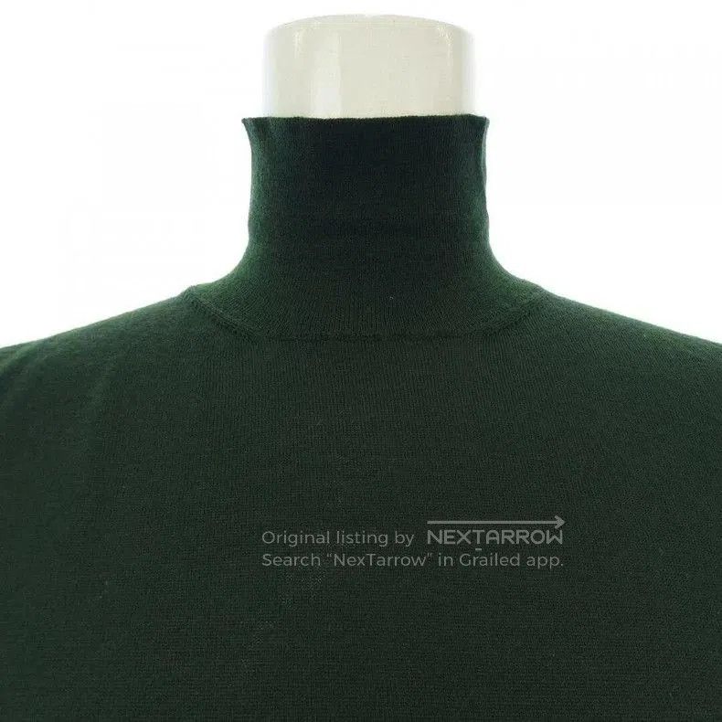 Hermes HERMES Green Knit Turtleneck Sweater. Size US S / EU 44-46 / 1 - 3 Thumbnail