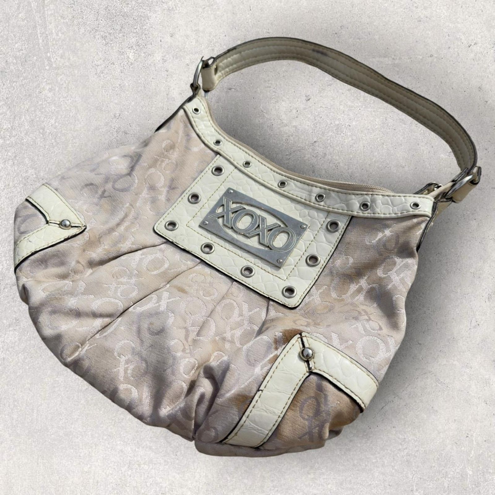 XOXO Y2K XOXO Cream Shoulder Bag Silver Hardware Size ONE SIZE - 2 Thumbnail