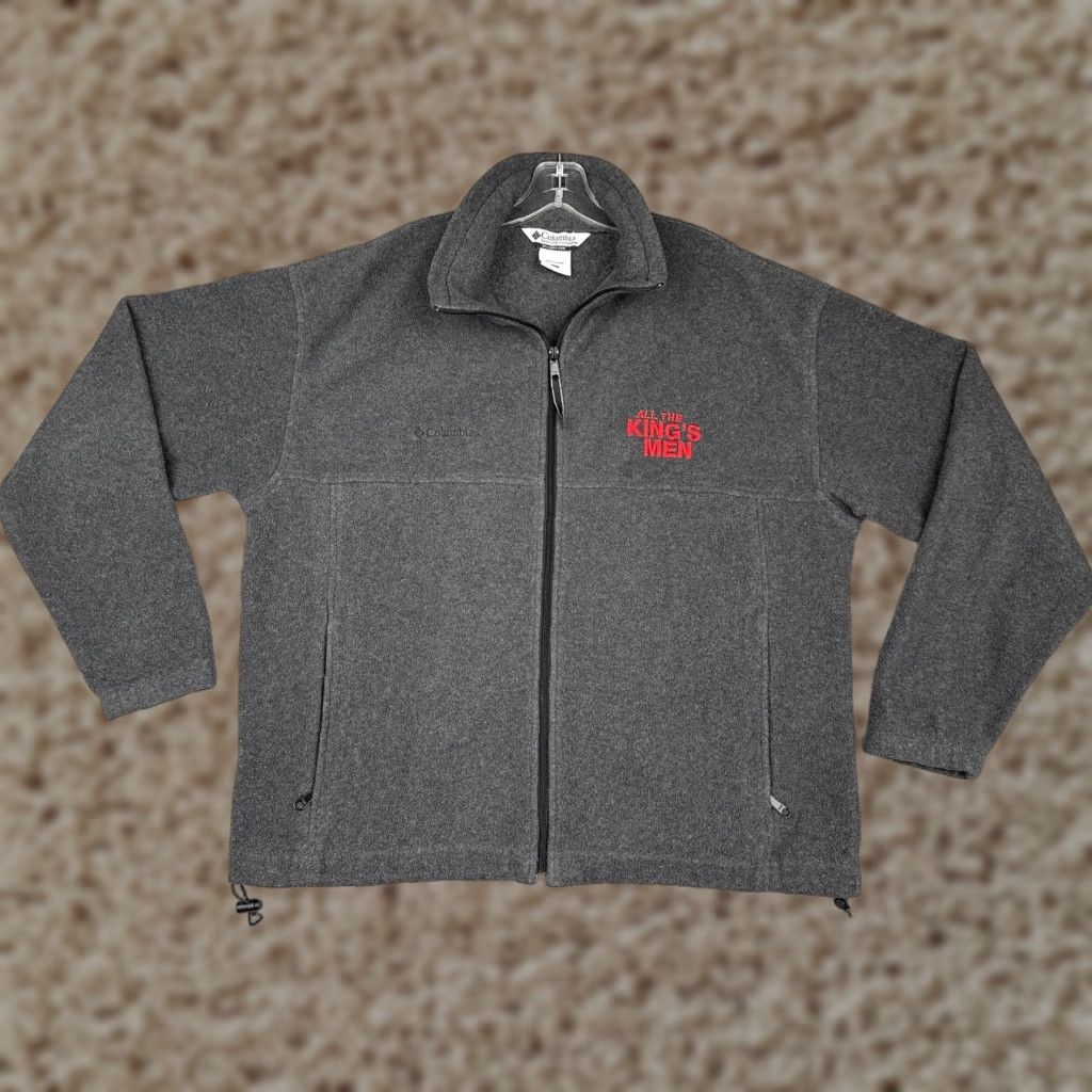 Penn Columbia Jacket Mens XL Gray Fleece Zip All The King's Men TV Robert Penn Warren Size US XL / EU 56 / 4 - 1 Thumbnail