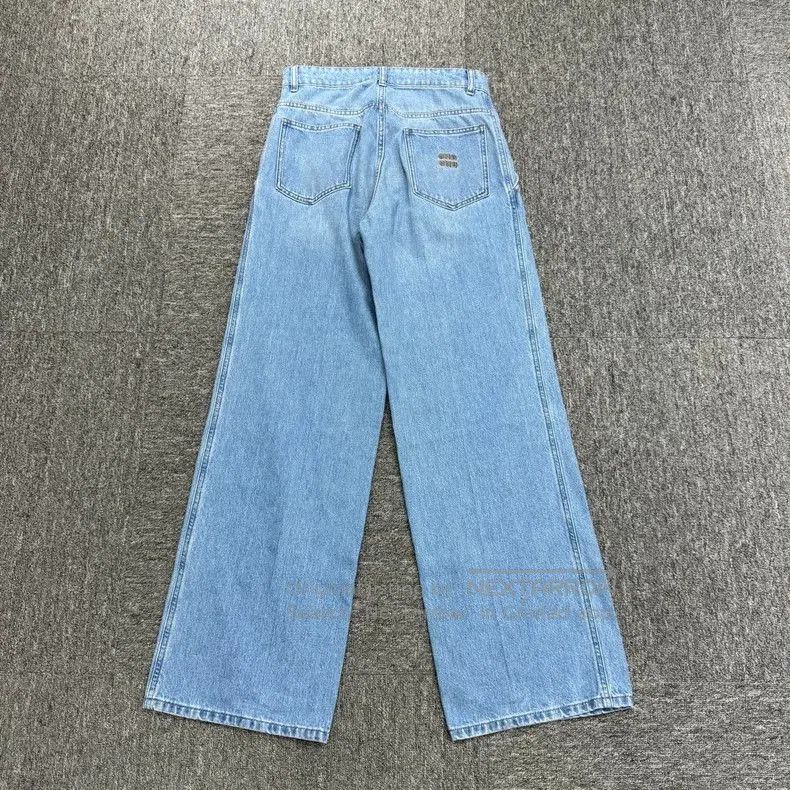 Miu Miu MIUMIU Embroidered Letter Denim Jeans. Size US 36 / EU 52 - 2 Thumbnail