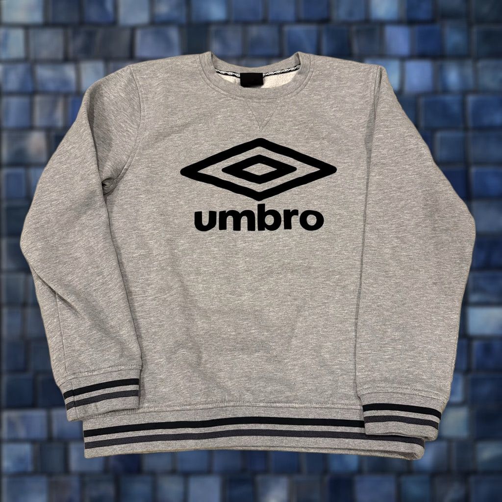 Umbro Umbro Pullover Sweatshirt Mens Medium Gray Crew Neck Fleece Athletic Casual Graphic Print Athletic Size US M / EU 48-50 / 2 - 1 Thumbnail