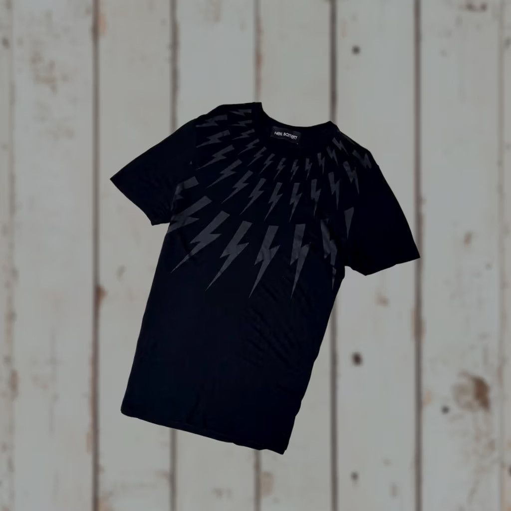 Neil Barrett Neil Barrett T-Shirt Men Size M Black Viscosa Lightning Size US M / EU 48-50 / 2 - 1 Thumbnail