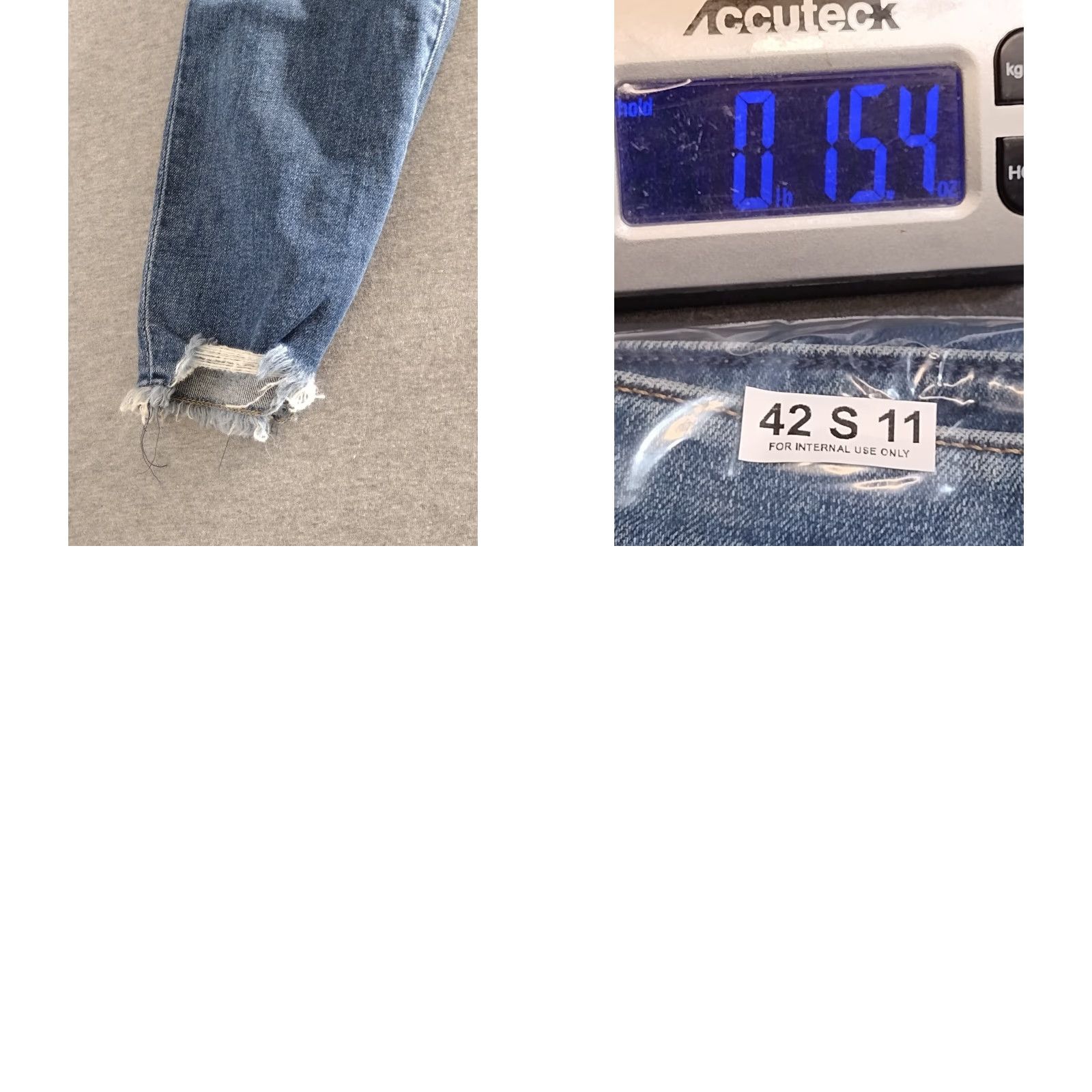Denime Unbranded Men's Blue Denim Cropped Jeans 26x36 Regular Stretch 5-Pocket Denim Blue 90s Theme Mens Size US 26 / EU 42 - 8 Thumbnail