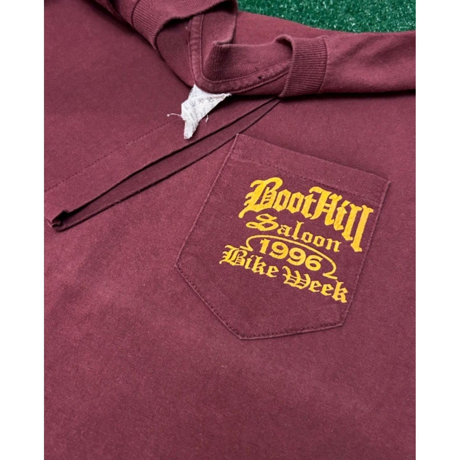 Vintage VINTAGE 90s Boothill Saloon Daytona Bike Week 1996 Biker VTG Shirt Mens Size L Burgundy Size US L / EU 52-54 / 3 - 3 Thumbnail