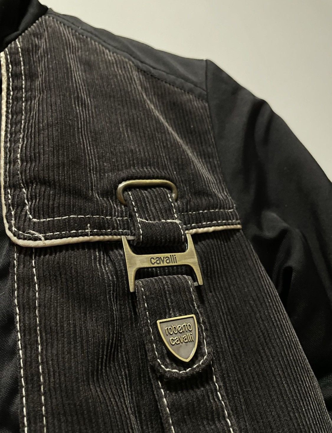 Just Cavalli × Roberto Cavalli Roberto Cavalli AW2000 Bondage Bomber Jacket Size S / US 4 / IT 40 - 4 Thumbnail