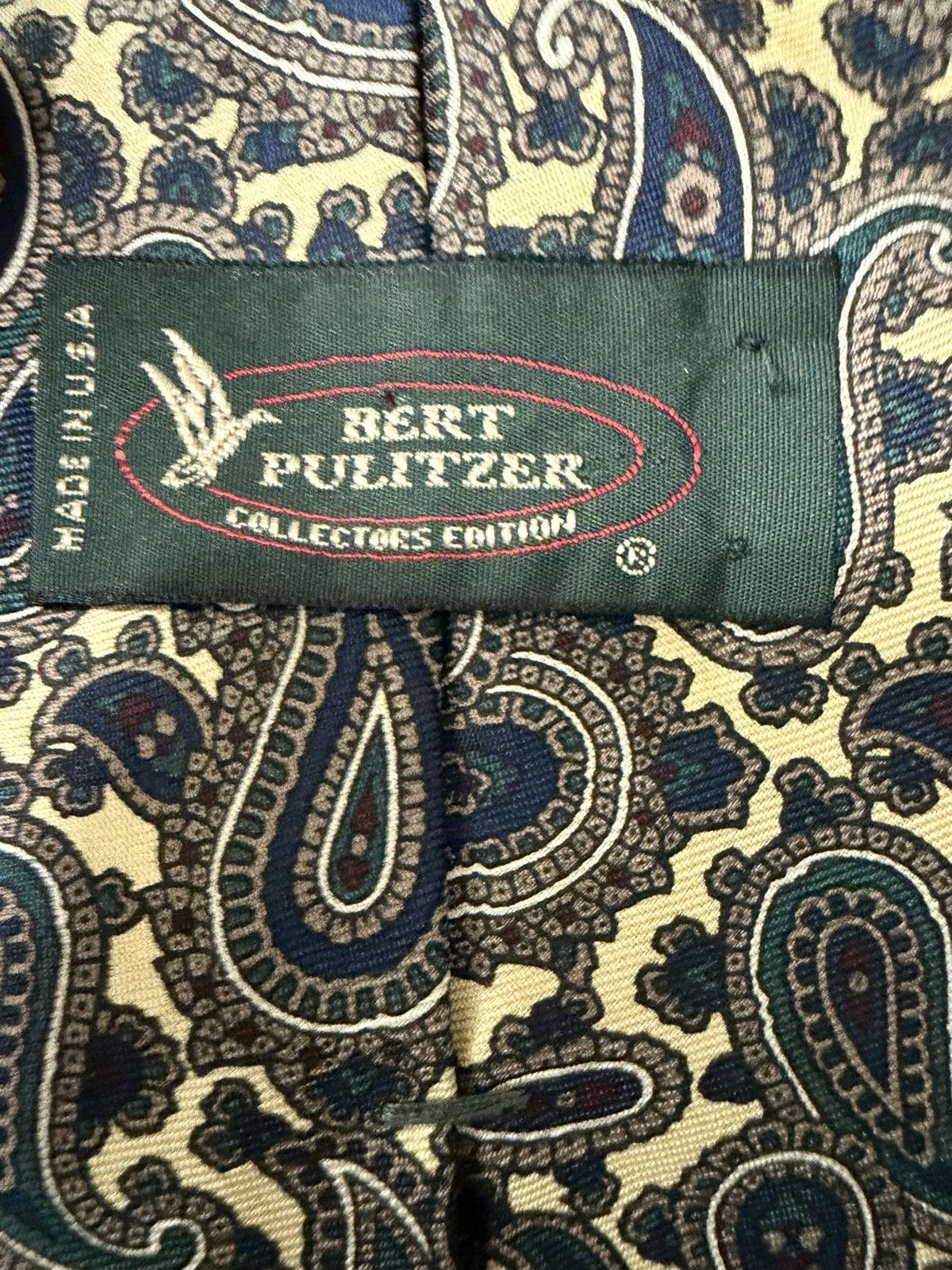 Bert Pulitzer Bert Pulitzer Collectors Edition Paisley Silk Neck Tie. Size ONE SIZE - 4 Thumbnail