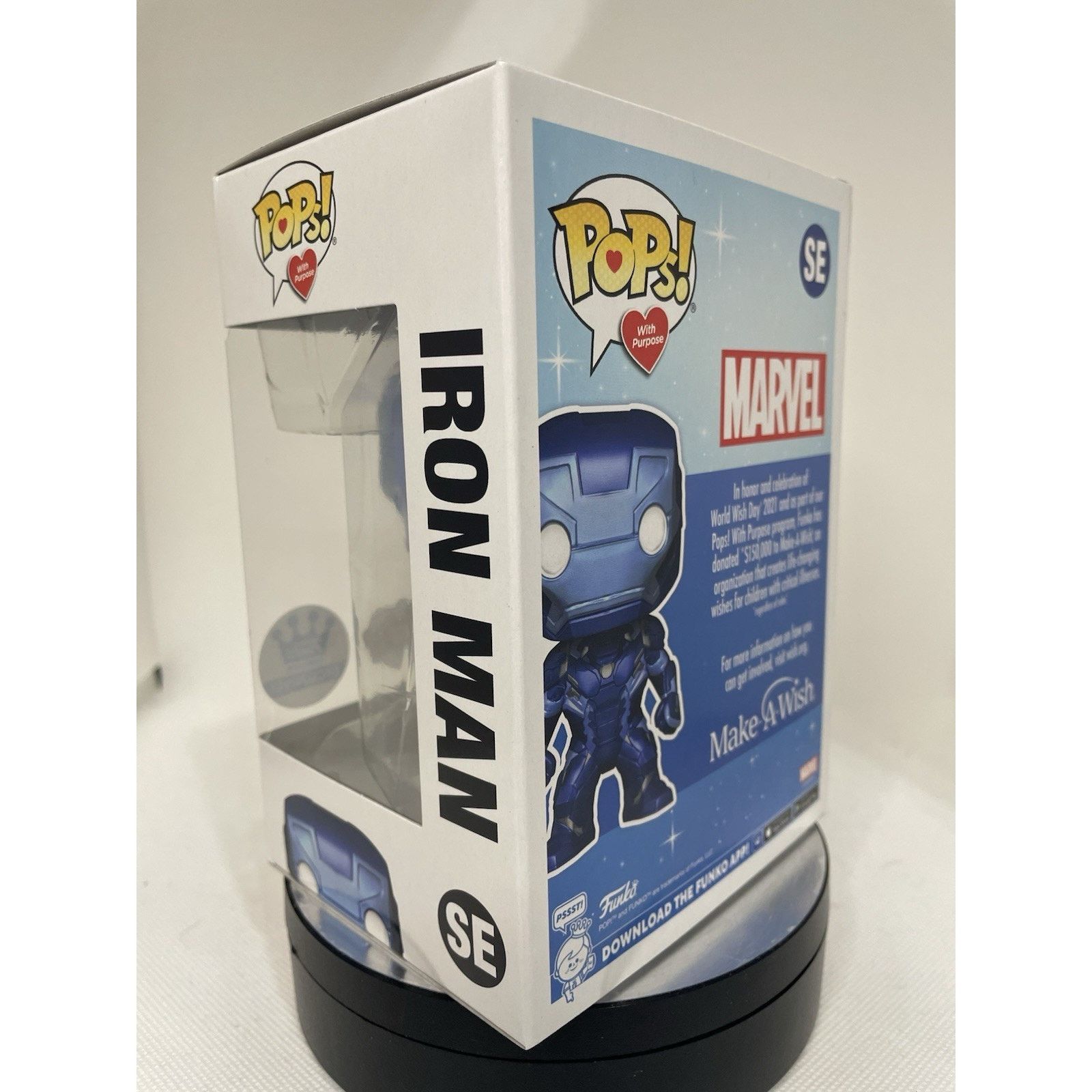 Marvel Comics Funko Pop! Iron Man Metallic - Funko Exclusive Make A Wish Size ONE SIZE - 4 Thumbnail