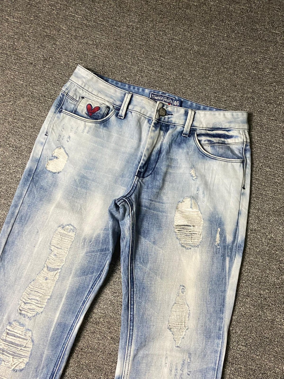 Japanese Brand × Seditionaries × Vintage SWEETYEARS Brand Acid Wash Ripped Jeans (132) Size US 32 / EU 48 - 12 Thumbnail