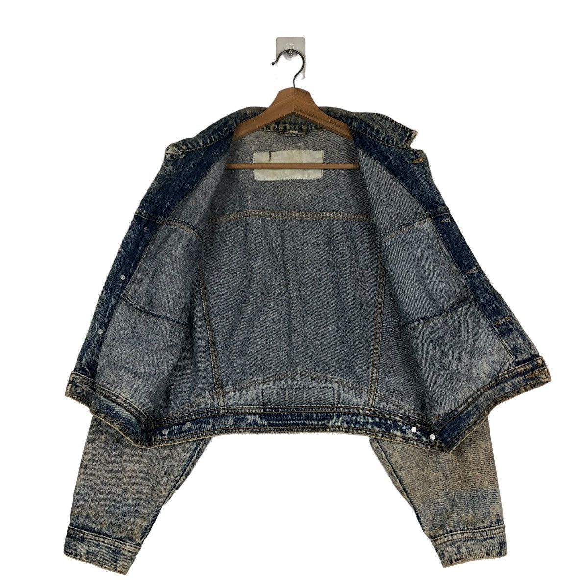 Japanese Brand 🔥CROPPED ACID WASH BIKER JACKET DENIM TEAM LISCH JAPAN Size US M / EU 48-50 / 2 - 15 Thumbnail
