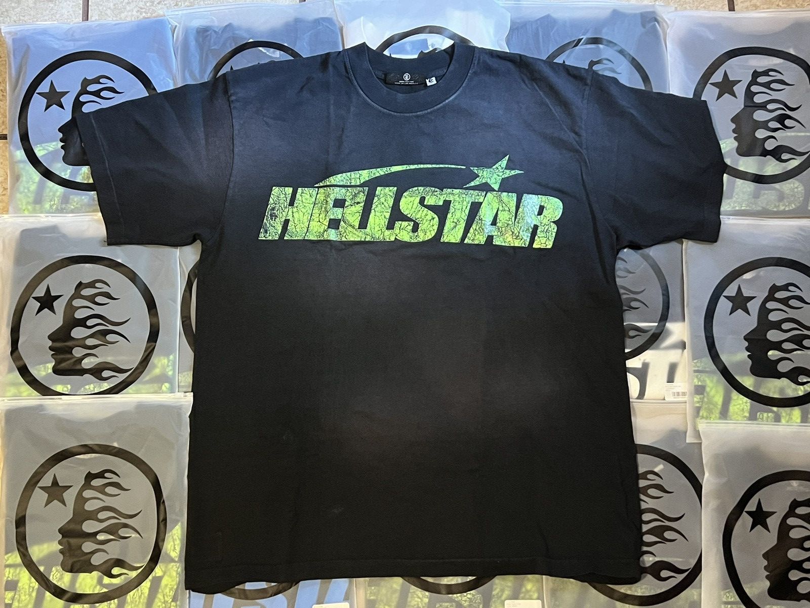 HELLSTAR HELLSTAR CLASIC TEE BLACK AND GREEN *NEW* Size US M / EU 48-50 / 2 - 1 Thumbnail