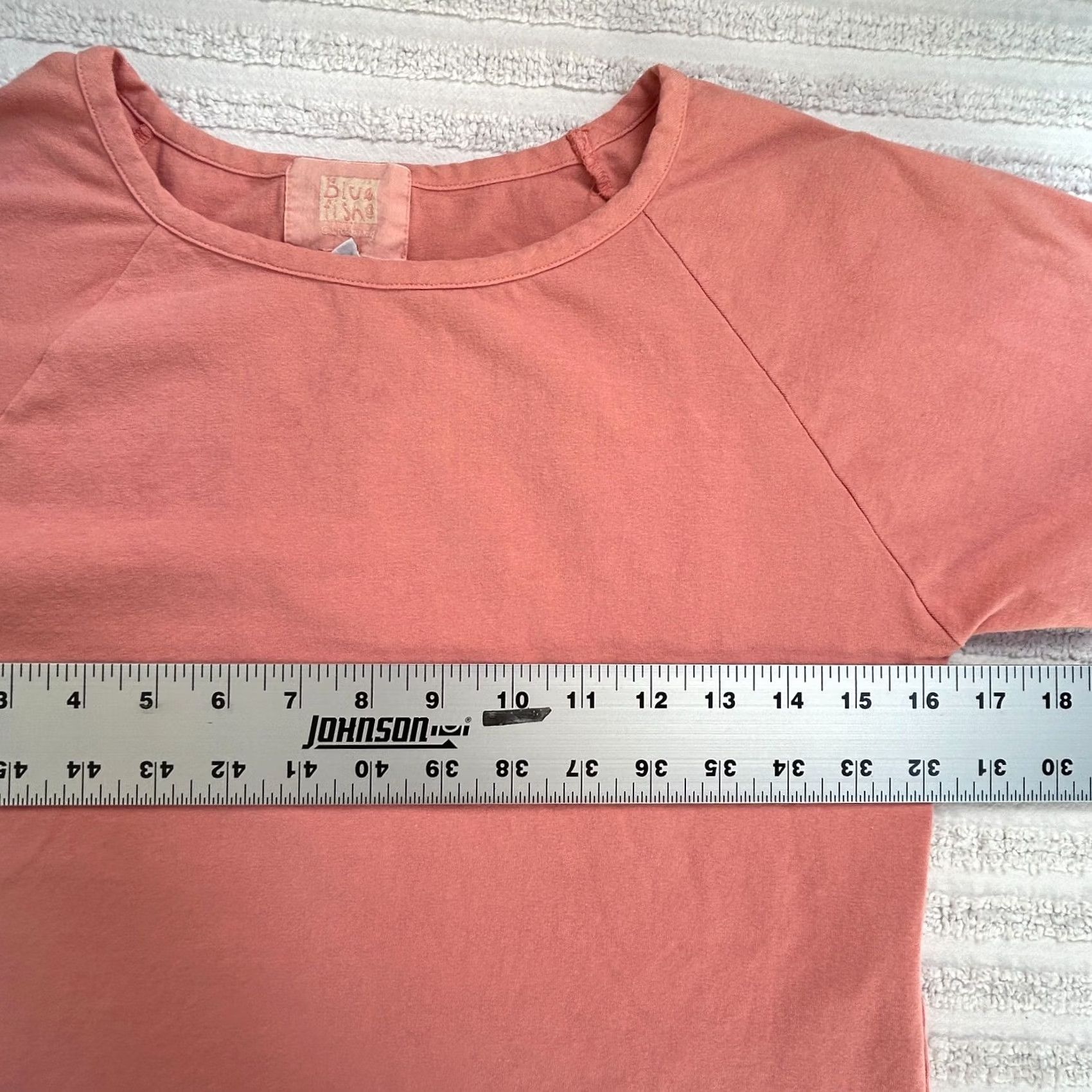 Vintage Blue Fish Womens Boat Neck Hand Printed 3/4 Sleeve Top Peach Size 1 Vintage No N/A Size XS / US 0-2 / IT 36-38 - 6 Thumbnail