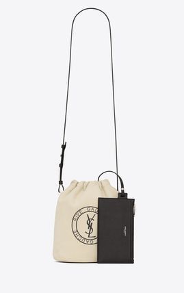 Saint Laurent Paris o1bcso1str1225 Size: OS/Laced Bucket Bag in Cream/White Size ONE SIZE - 2 Thumbnail