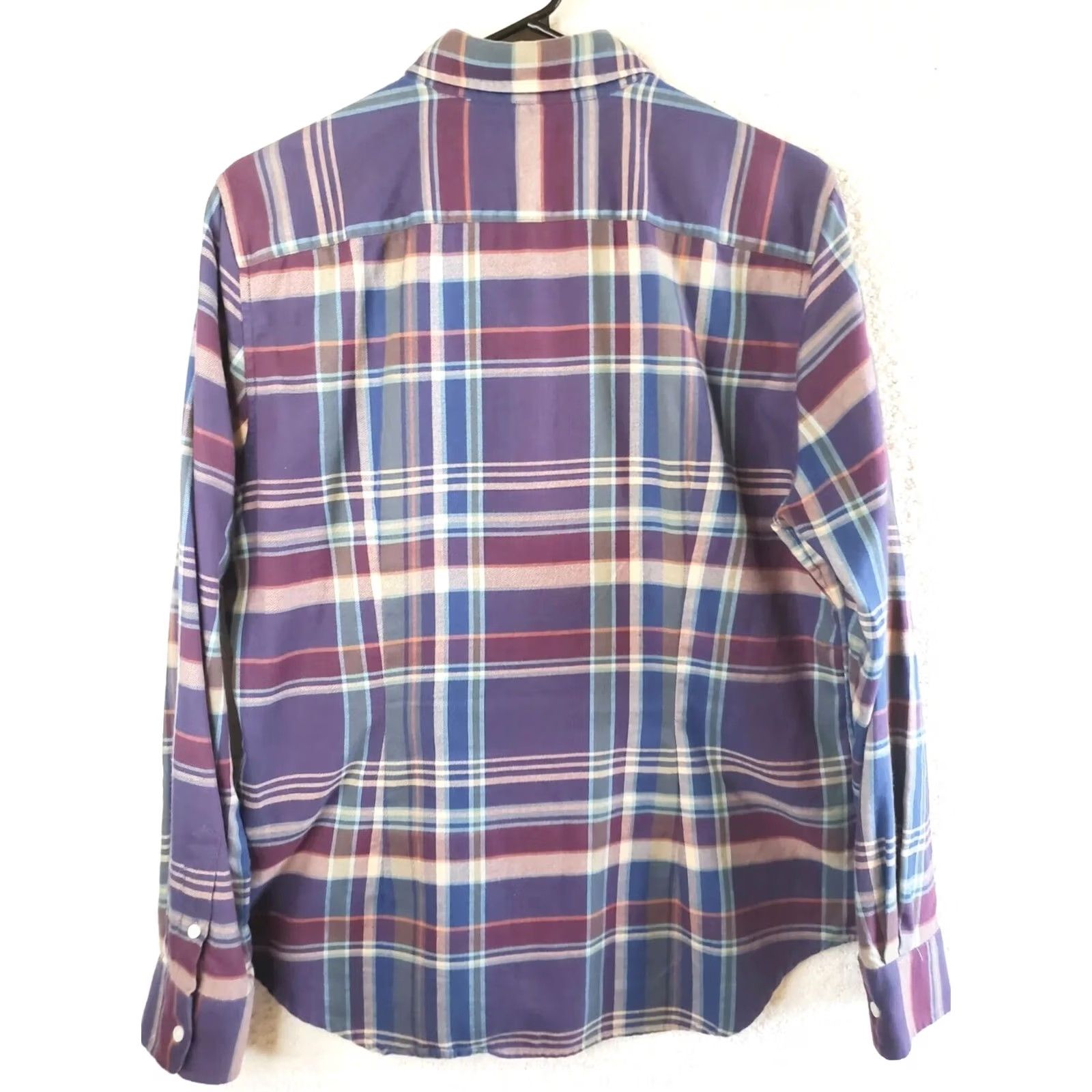 Ralph Lauren Lauren Ralph Lauren Shirt Women's L Button Up Plaid Purple Green Multicolored Casual LRL Shirt Size L / US 10 / IT 46 - 5 Thumbnail
