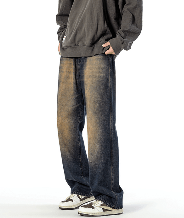 Japanese Brand × Jean Vintage Blue Distressed Washed Wide Leg Jeans Size US 32 / EU 48 - 2 Thumbnail