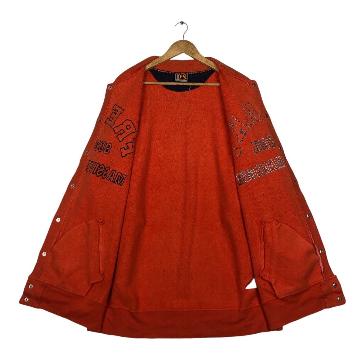Japanese Brand Rare Freaky Massive Manager Varsity Jacket Large Orange Size US L / EU 52-54 / 3 - 11 Thumbnail