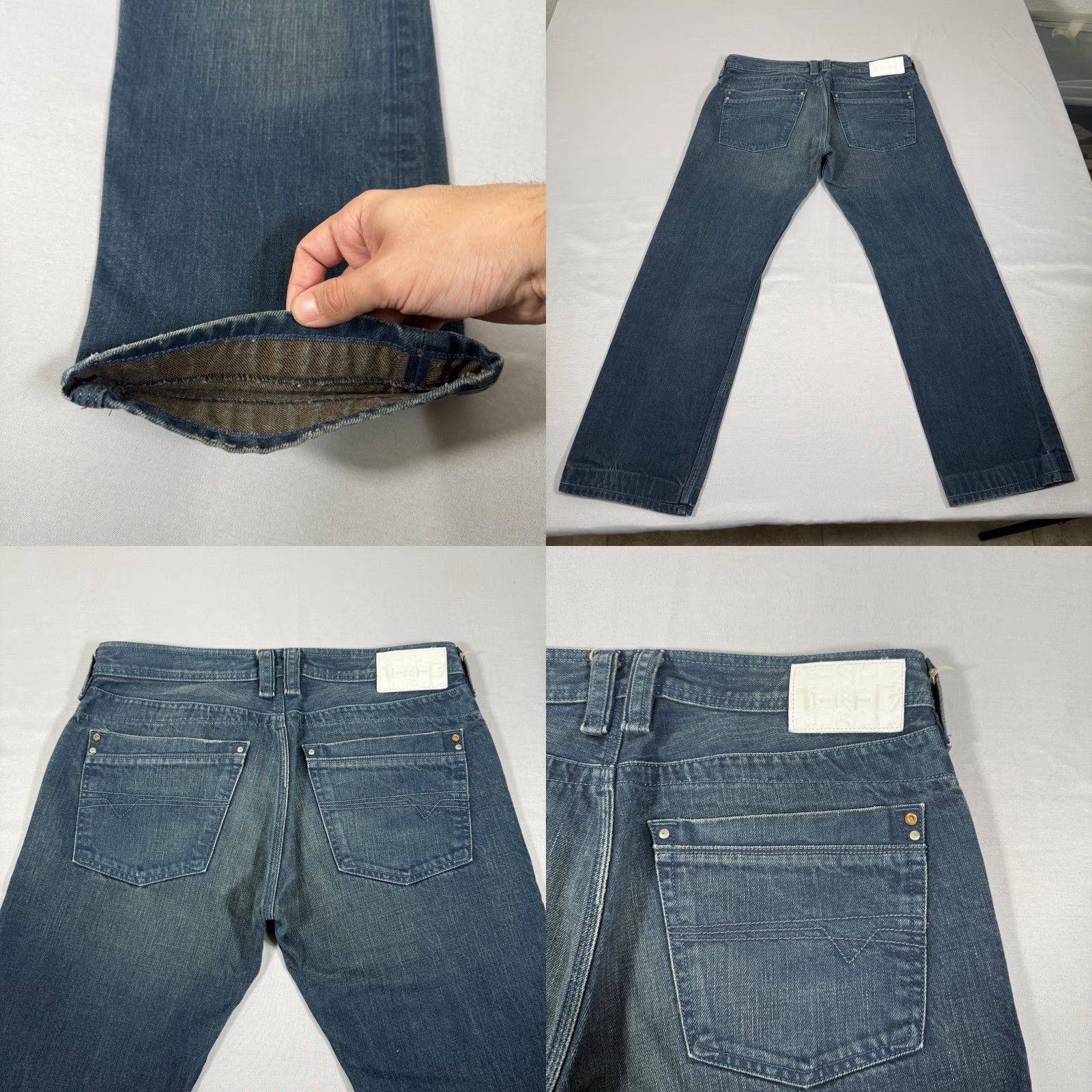 Diesel Diesel Jeans Mens 33x28 Blue TIMMEN Straight Denim Pants Button Fly Western Jeans Size US 33 - 8 Thumbnail
