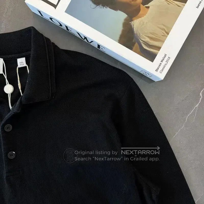 Burberry Burberry Black Cotton Long Sleeve Polo. Size US XXL / EU 58 / 5 - 4 Thumbnail
