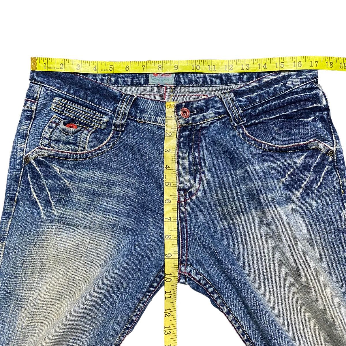 Japanese Brand Ozz-First Pinball Mudwash Denim Flare Jeans Size US 33 - 19 Thumbnail