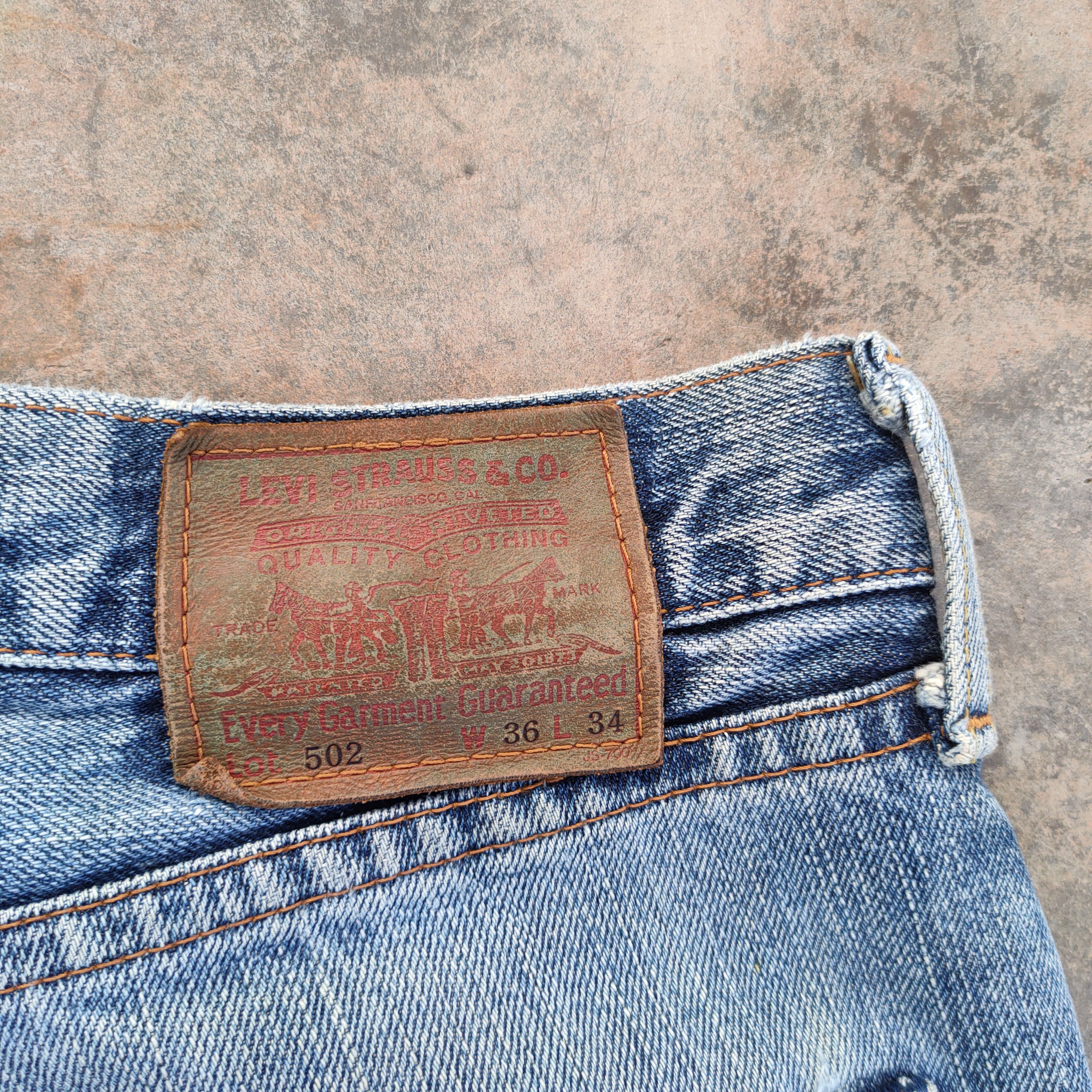 Levi's Vintage Clothing W36 VINTAGE LEVI'S 502 FADED DISTRESSED DENIM JEAN PANTS Size US 36 / EU 52 - 11 Thumbnail