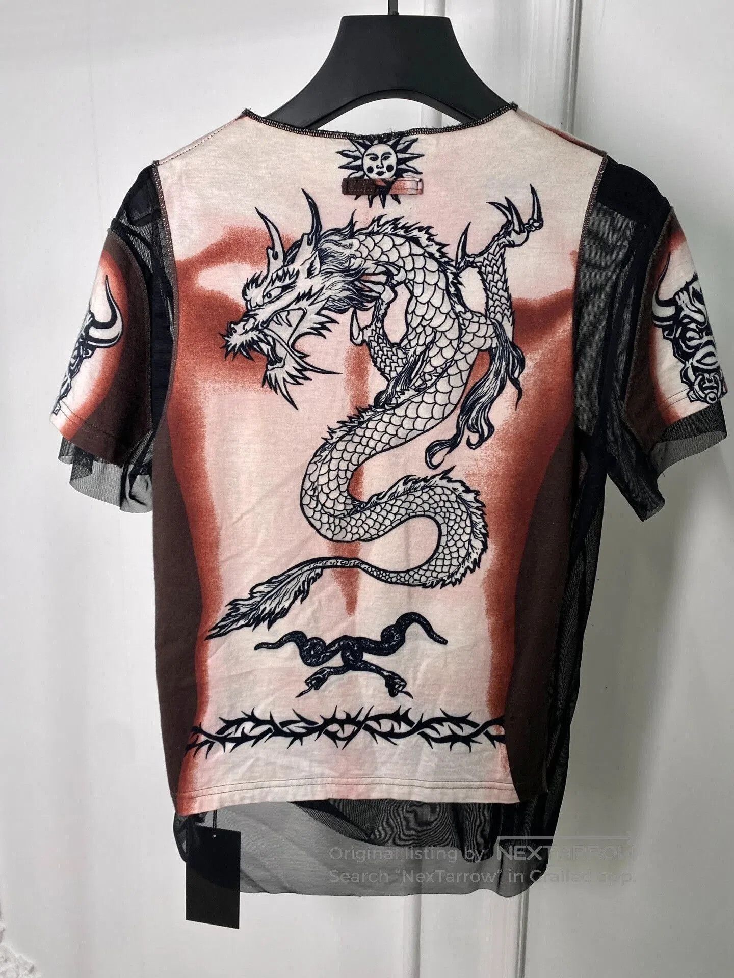 Jean Paul Gaultier Jean Paul Gaultier Dragon Print Top. Size L / US 10 / IT 46 - 2 Thumbnail