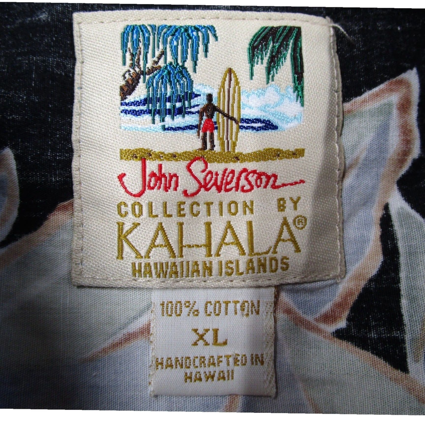 Vintage Kahala John Severson Shirt Men XL Black Tropical Floral Reverse Hawaii Tiki Size US XL / EU 56 / 4 - 2 Thumbnail