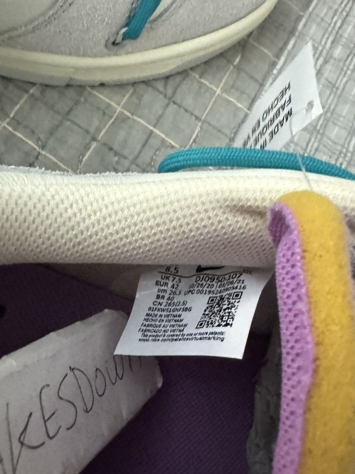 Nike Nike Dunk Low Off-White Lot 36 Size 8.5 DS Shoes Size US 8.5 / EU 41-42 - 9 Thumbnail
