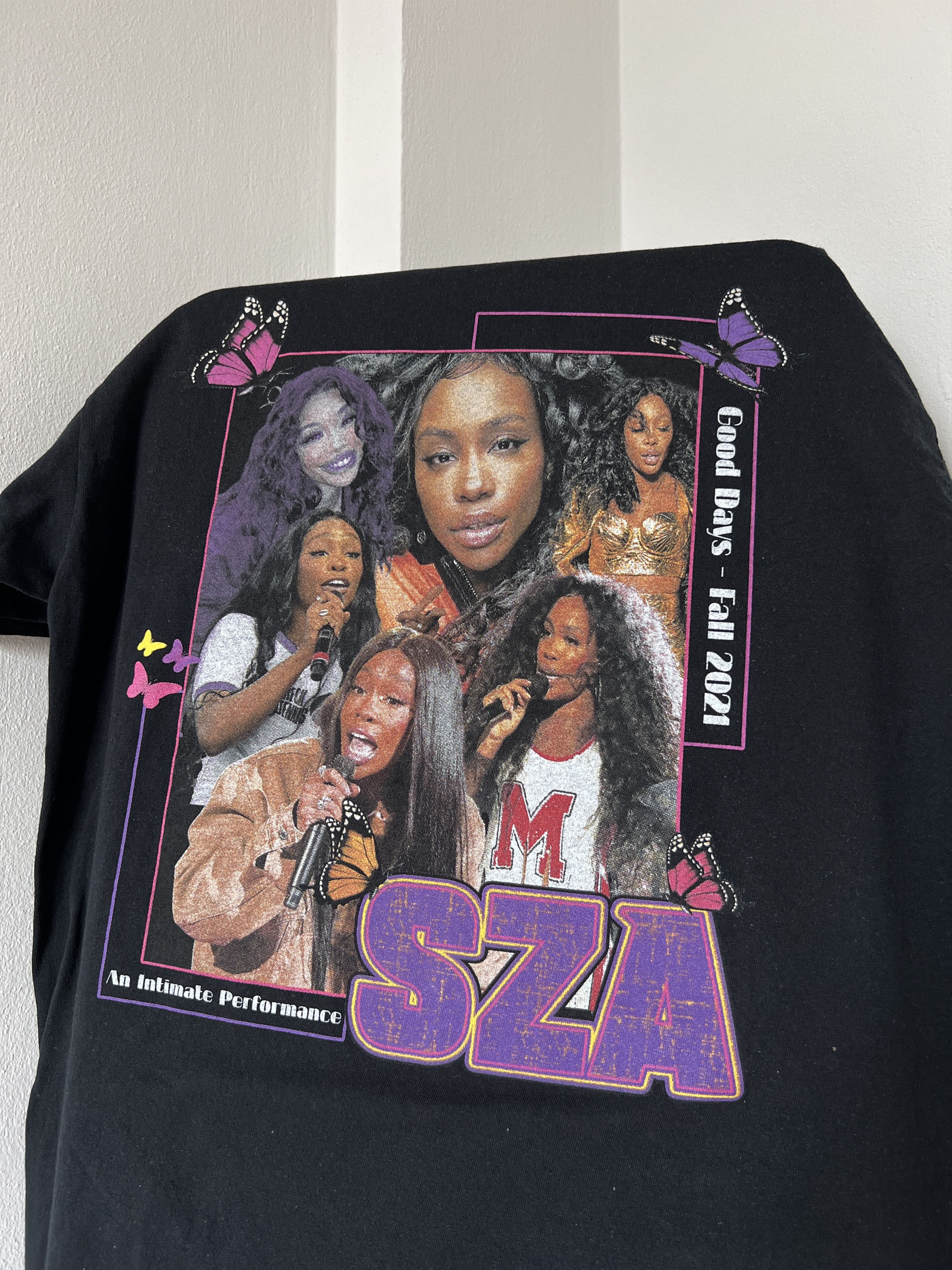 image of Tour Tee x Vintage Sza Sos T Shirt in Black, Men's (Size Large)
