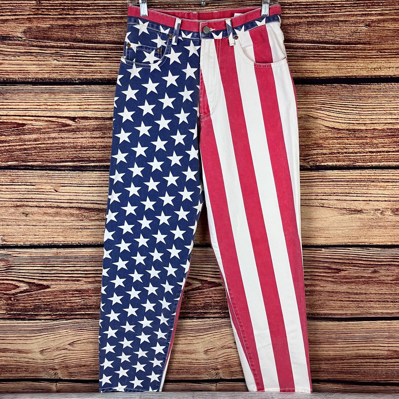 Lucky Brand × Vintage Vintage 1990s Lucky Brand American Flag Made in USA Jeans Size US 30 / EU 46 - 2 Thumbnail