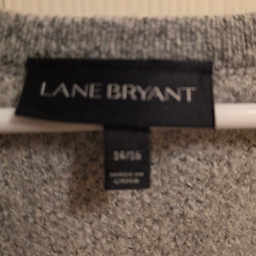 Other Lane Bryant Gray and White Stretchy Soft Sweater - 14/16 Size XL / US 12-14 / IT 48-50 - 3 Thumbnail
