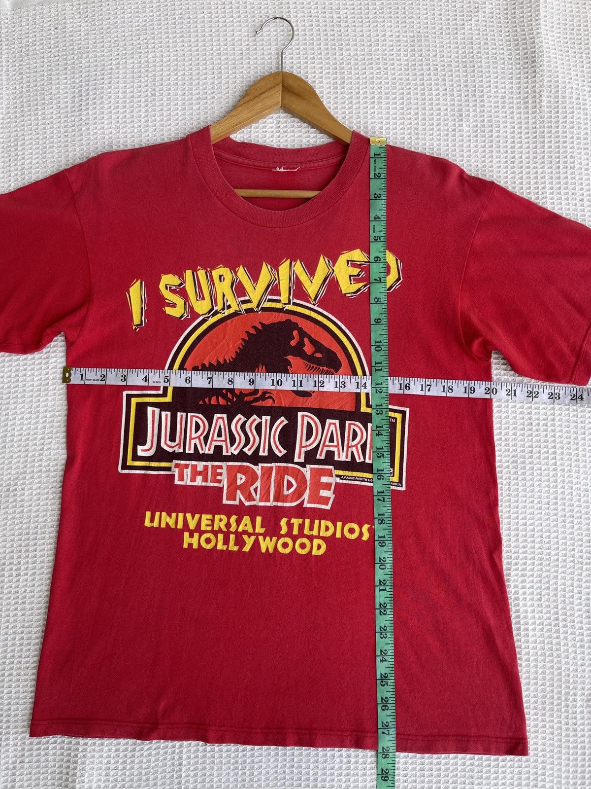 Vintage Rare🔥Vintage 90s JURASSIC PARK The Ride ERD GRUNGE TEE Size US L / EU 52-54 / 3 - 12 Thumbnail