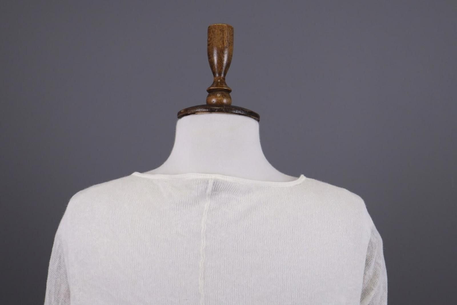 Designer Cop.Copine White Cache Open Lightweight Cardigan Size L Size L / US 10 / IT 46 - 11 Thumbnail