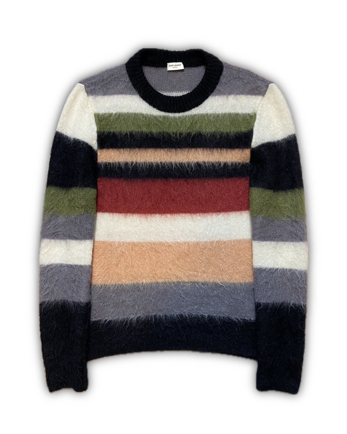 Saint Laurent Paris Saint Laurent FW17 Striped Mohair Sweater