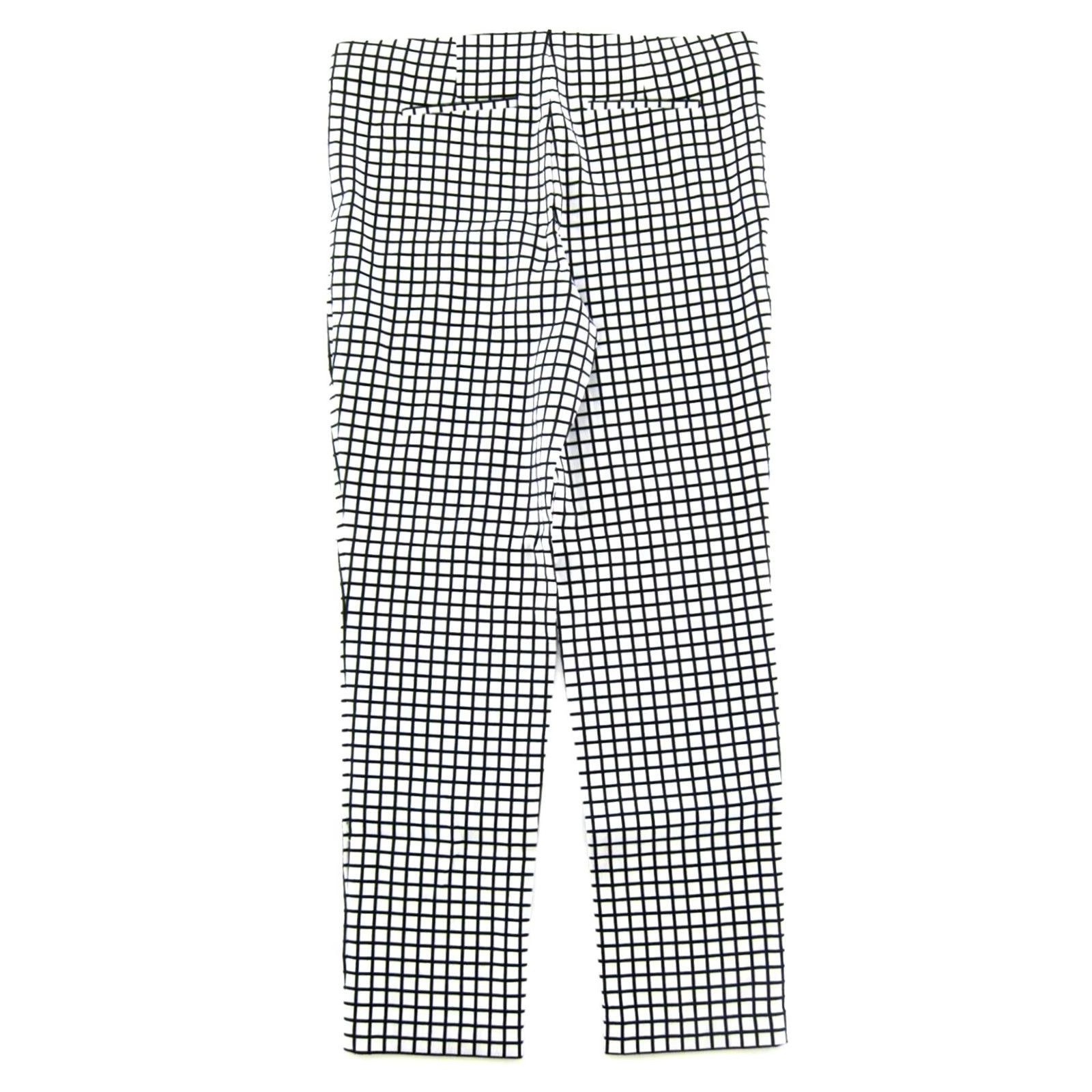 Adrianna Papell Adrianna Papell Pants Plaid Pull On NWT Black White Jacquard Stretch 14 Women Size 36" / US 14 / IT 50 - 2 Thumbnail