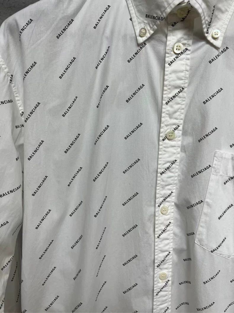 Balenciaga Balenciaga Printed Long Sleeve Shirt-2505 Size US M / EU 48-50 / 2 - 3 Thumbnail