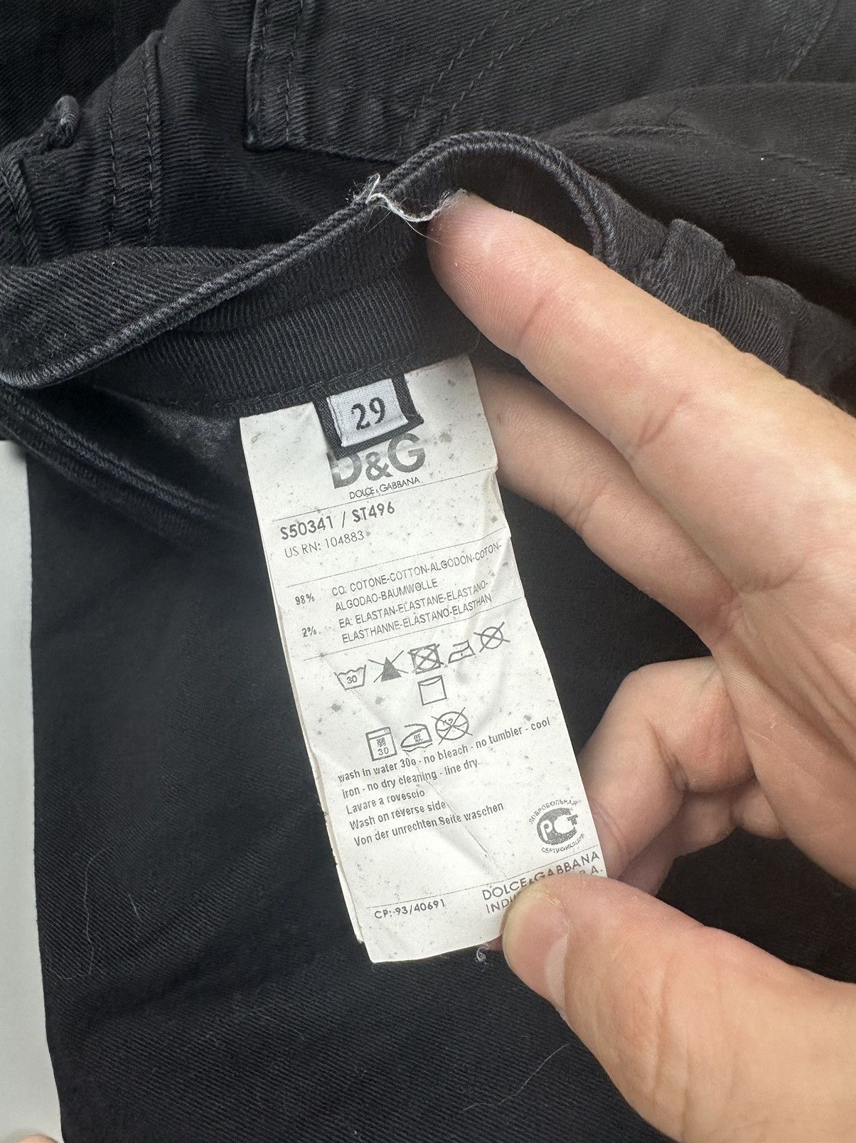Dolce & Gabbana × Vintage Black tapered dolce&gabbana jeans 29 Size 29" - 6 Thumbnail