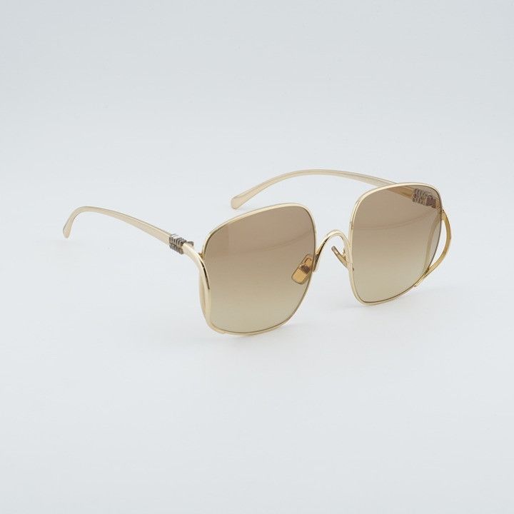 Miu Miu Miu Miu MUA57S 5AK20S Sunglasses Gold Square Frame, Brown Size ONE SIZE - 5 Thumbnail