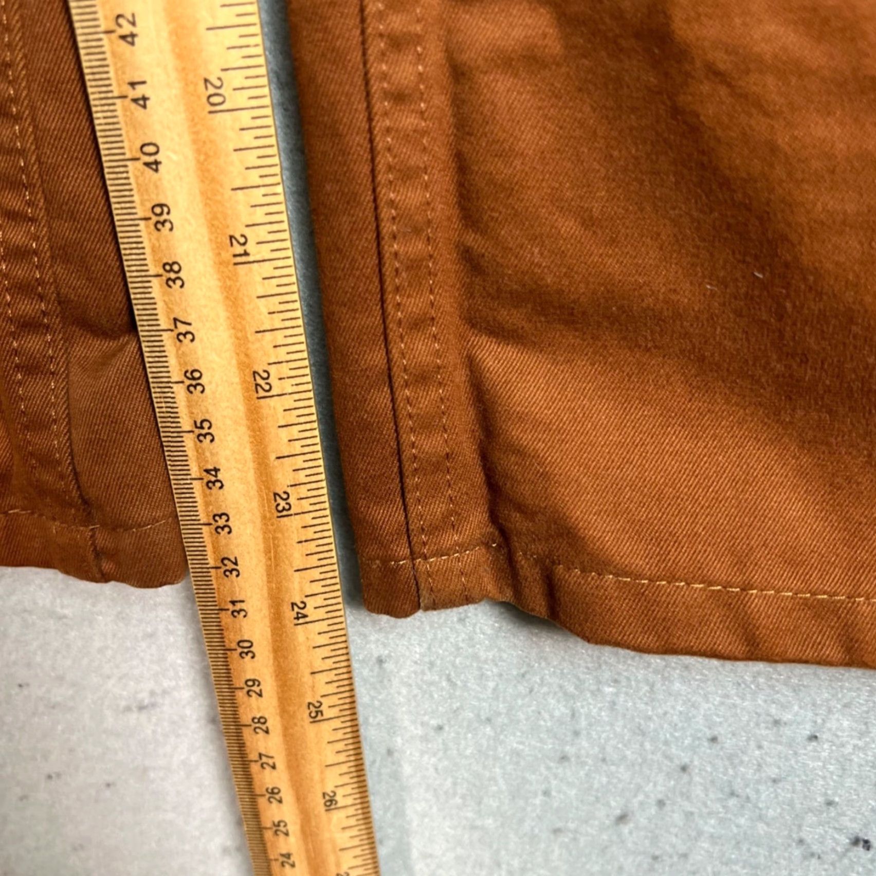 Acne Studios Acne Studios Brown High-Waisted Straight-Leg Cotton Pants Womens Size 32, 24 in Inseam, Regular, Chino, Pockets, Vintage: No Size 24" / US 00 / IT 34 - 7 Thumbnail