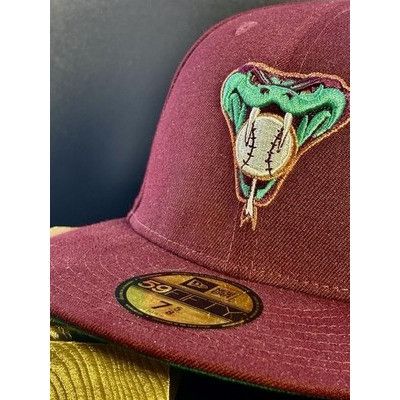 New Era Arizona Diamondbacks Hat Club Merlot 59FIFTY 7 5/8 Green UV Size ONE SIZE - 5 Thumbnail
