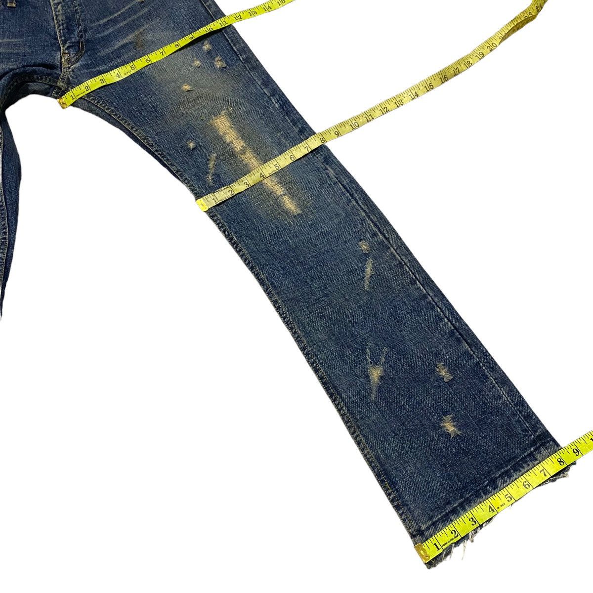 Japanese Brand Hiromichi Nakano Distressed Denim Flare Jeans Size US 30 / EU 46 - 18 Thumbnail