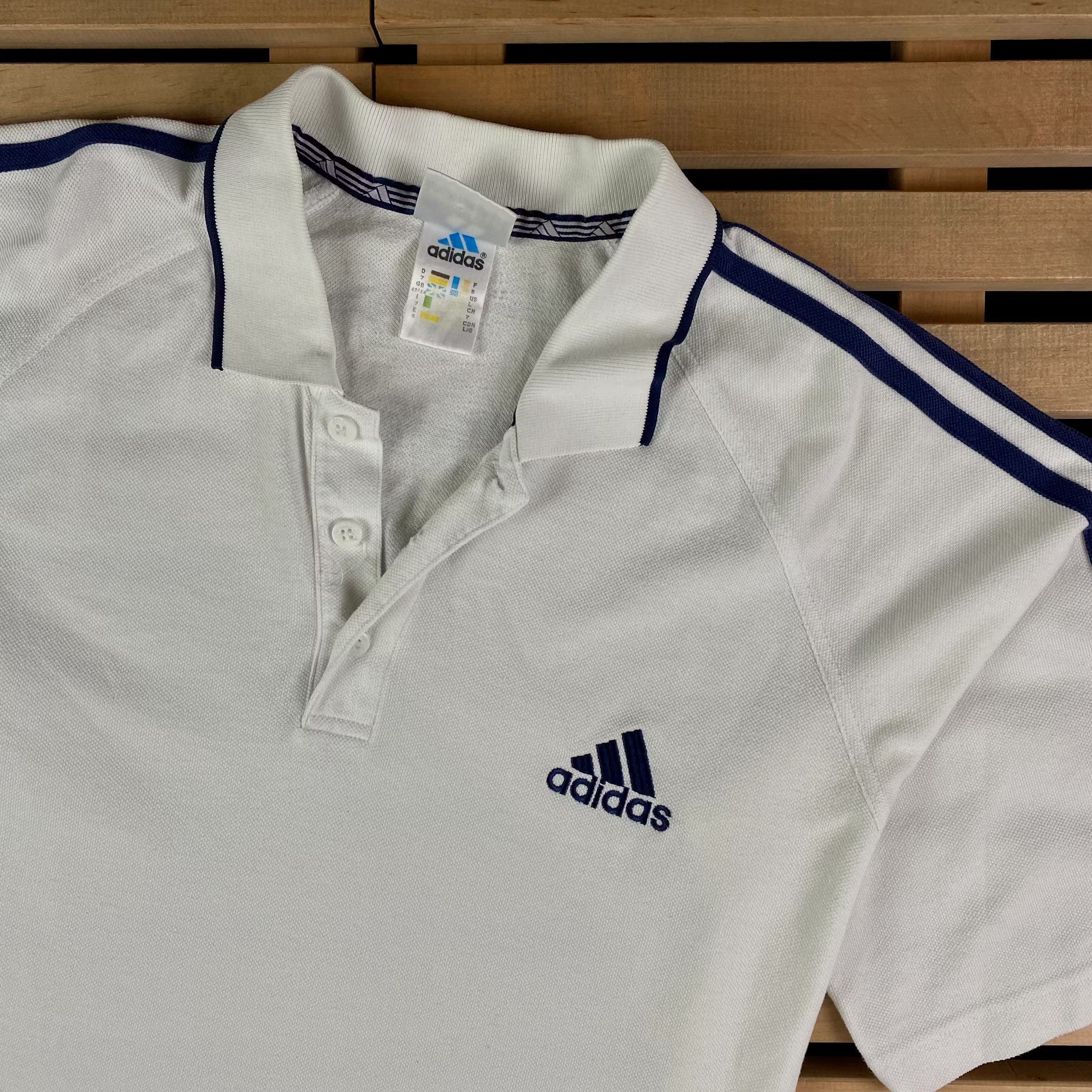 Adidas × Vintage Mens Adidas Vintage Polo Shirt Size L Size US L / EU 52-54 / 3 - 2 Thumbnail