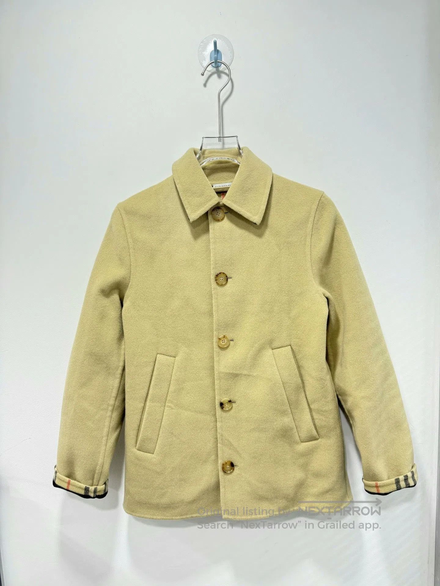 Burberry Burberry Solid Lapel Wool Coat. Size S / US 4 / IT 40 - 1 Thumbnail