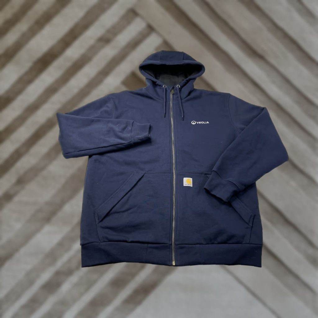 Carhartt Carhartt Men M Rain Defender Full Zip Thermal Lined Blue 104078 Midweight Loose Fit Rain Defender Size US M / EU 48-50 / 2 - 1 Thumbnail