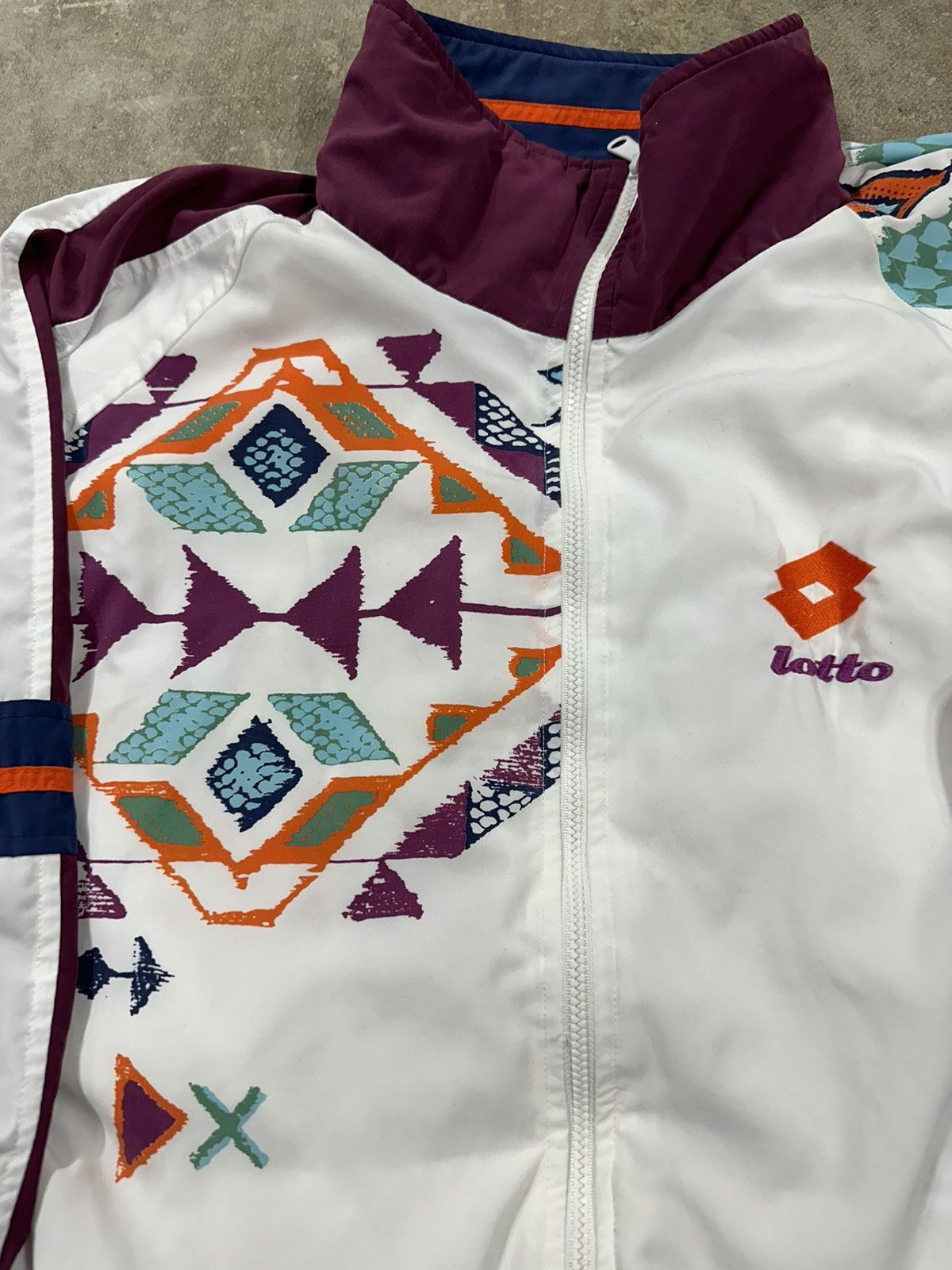 Lotto Sport Vintage 90s Lotto Colour Block Track Jacket Size US XL / EU 56 / 4 - 4 Thumbnail