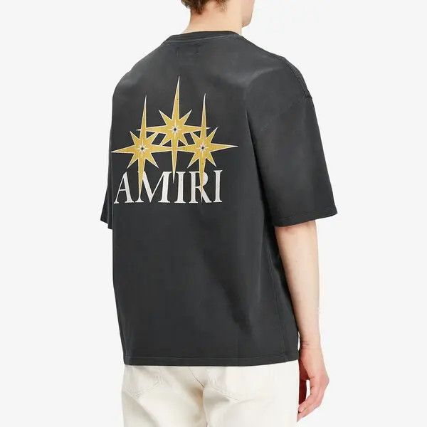 Amiri o1h1sh10525 Starburst Oversized T-Shirt in Black Size US XXL / EU 58 / 5 - 3 Thumbnail