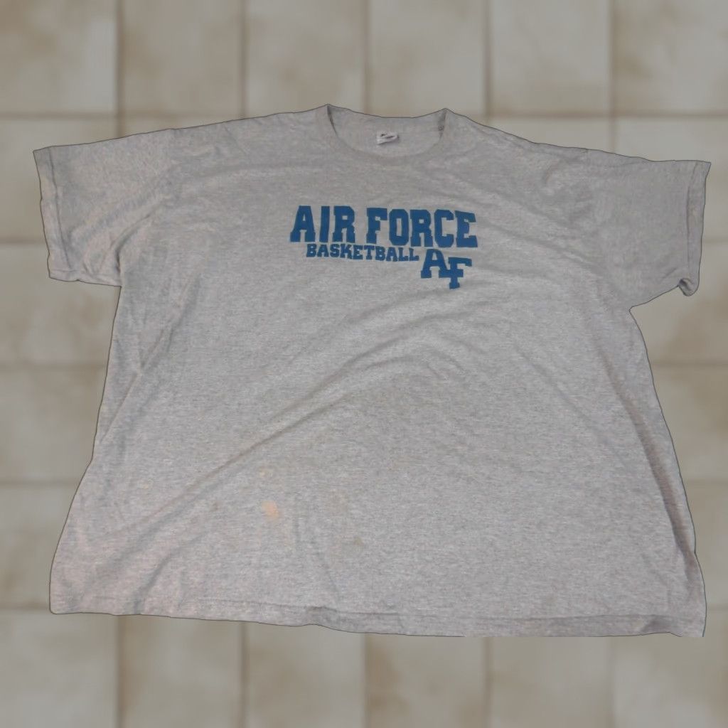 Fruit Of The Loom Air Force Basketball Mens Shirt 3XL Gray Graphic Sports Athletic Crew Neck Short Sleeve Fruit of the Loom T-Shirt Mens USA 90s? Size US XXL / EU 58 / 5 - 1 Thumbnail