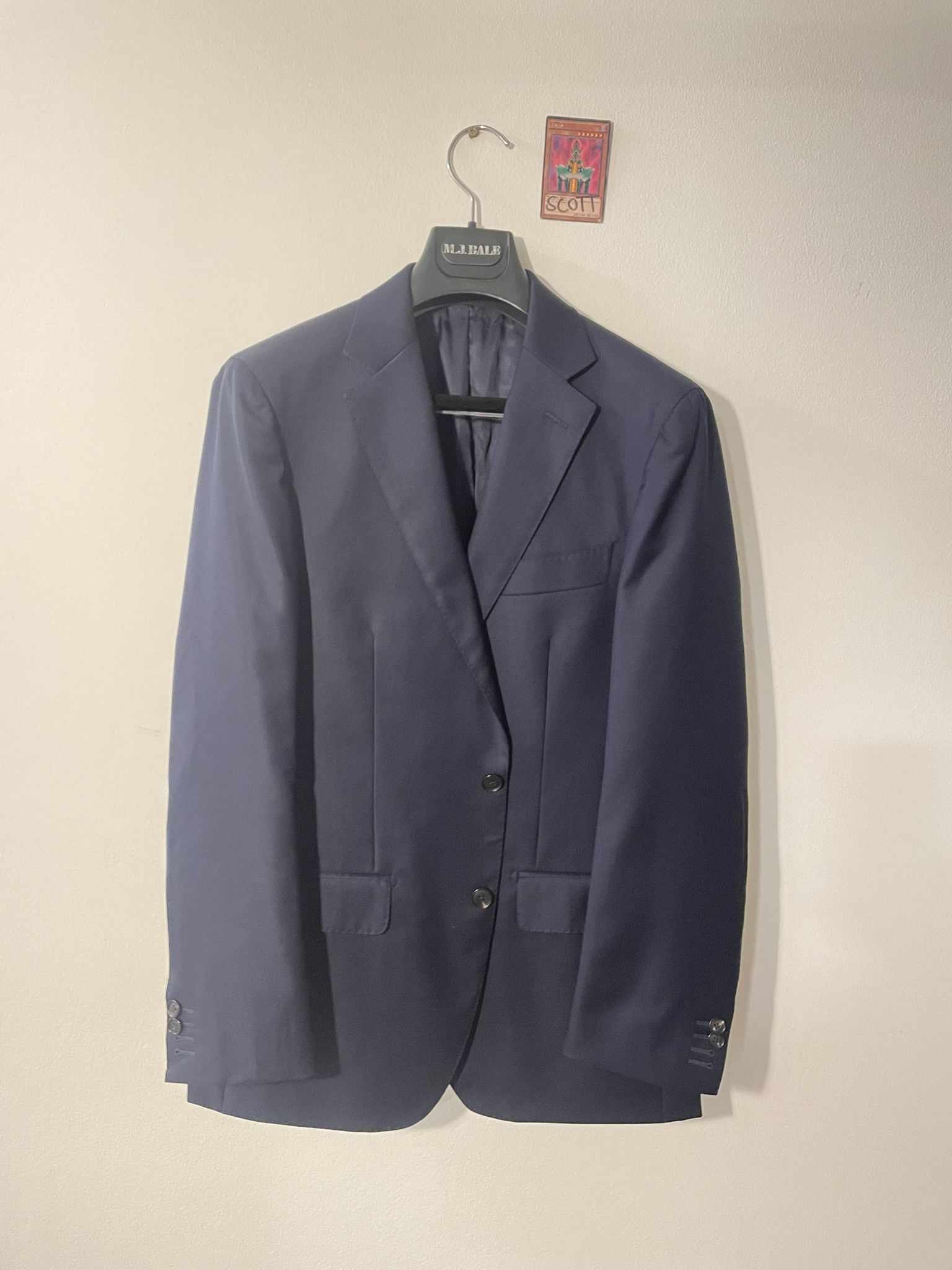 M.J. Bale MJ Bale navy suit jacket. Size 40R - 1 Thumbnail