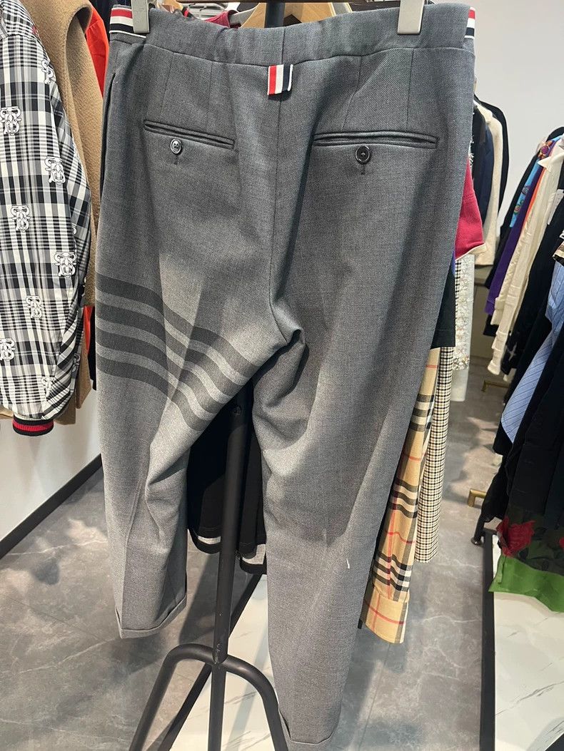 Thom Browne Thom Browne Gray four-barrel overalls Size 38R - 2 Thumbnail