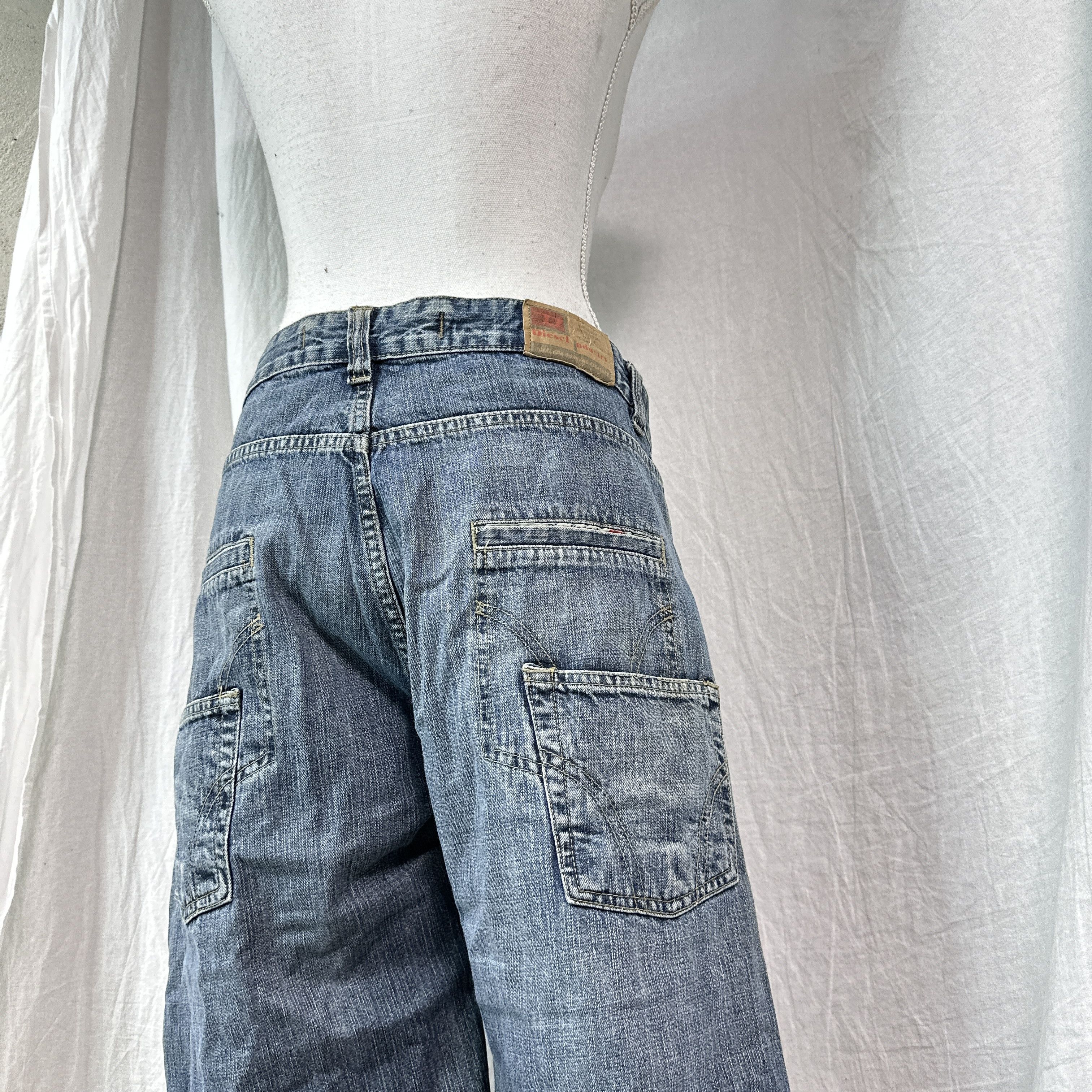 Diesel Vintage Denim Streetwear Diesel Wide Leg Jeans 00s Size 24" / US 00 / IT 34 - 5 Thumbnail
