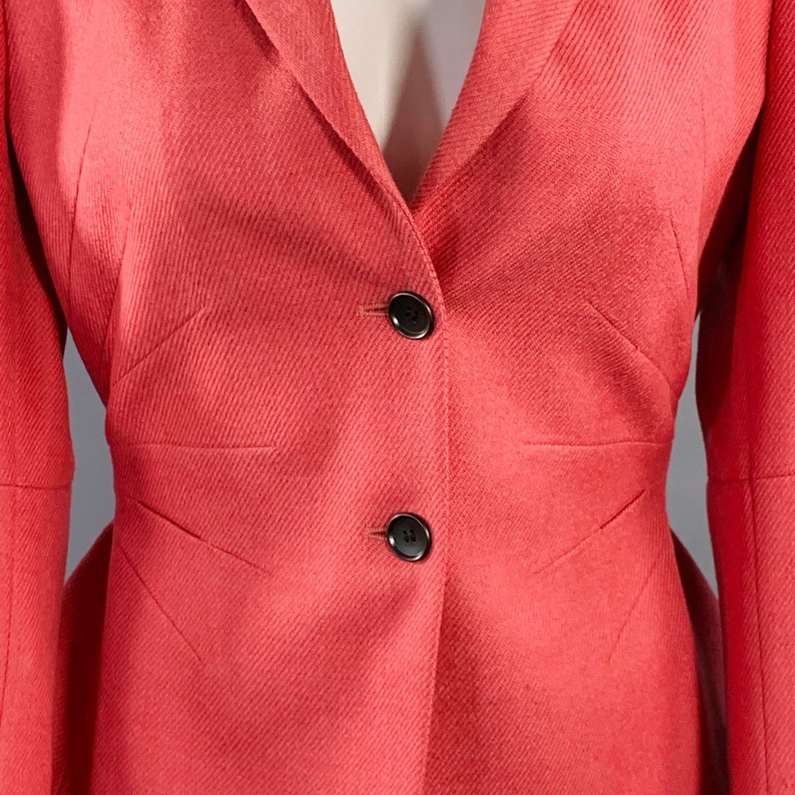 Akris AKRIS PUNTO Pink Wool Cashmere Twill Cinched Jacket Blazer Size M / US 6-8 / IT 42-44 - 2 Thumbnail